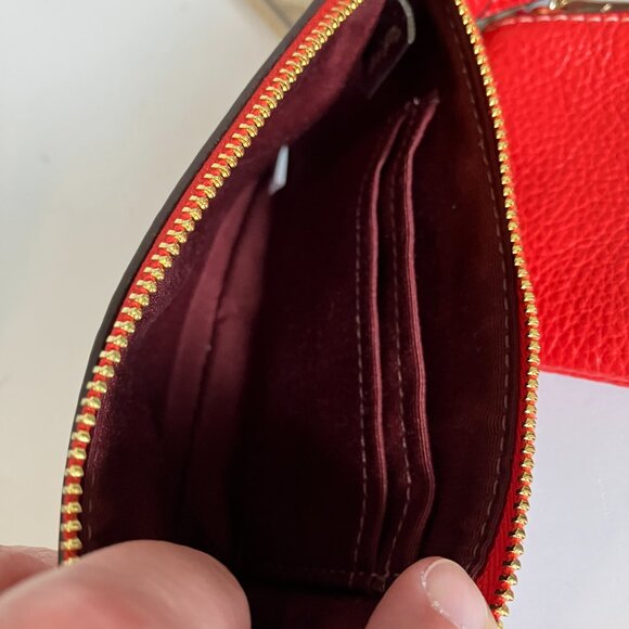 Coach Cherry, Signature Red and Pebbled Red Wallets Trio. - Picture 9 of 11